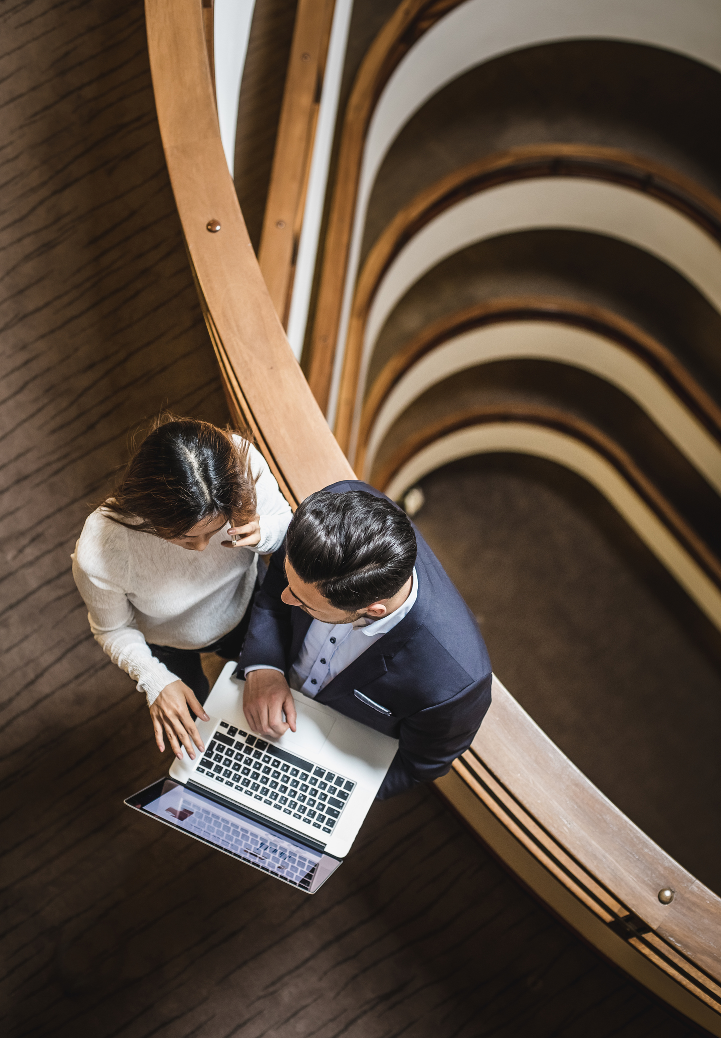 Business People Having a Meeting on The Hallway